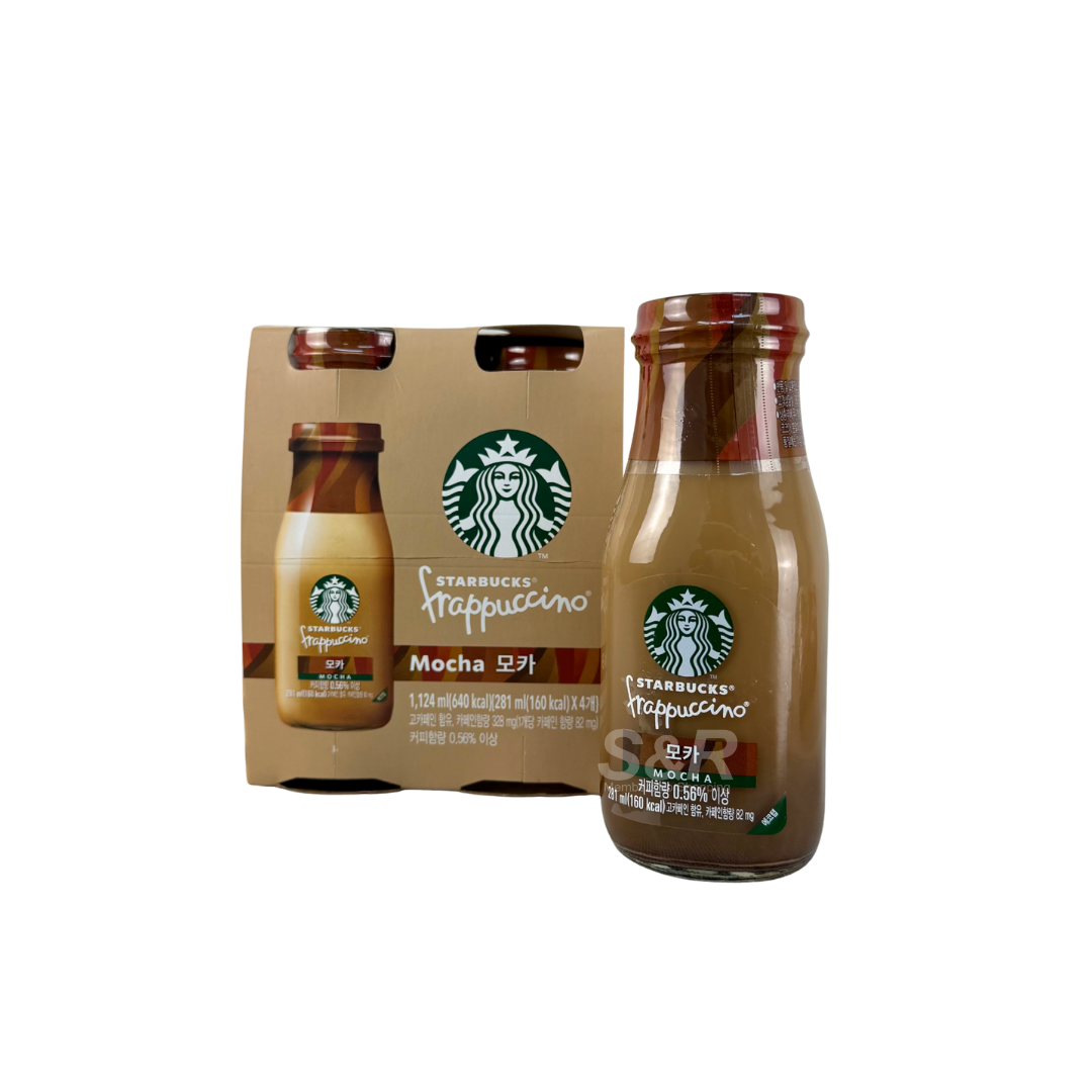 Starbucks Frappuccino Mocha 4pcs x 281mL Starbucks Frappuccino Mocha 4pcs x 281mL